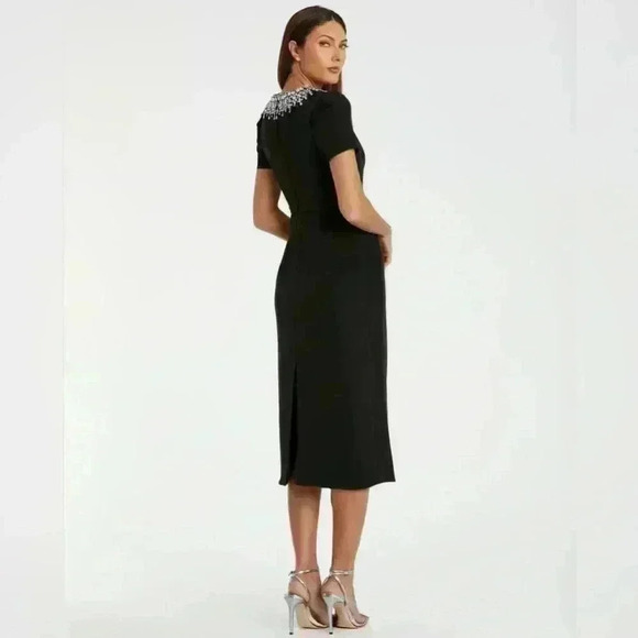 Ieena by MAC DUGGAL Rhinestone Neckline Column Dress NWT Size 10 - Picture 3 of 7